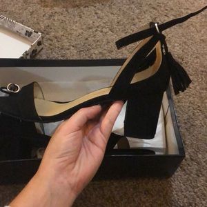 Classic chunky black heels